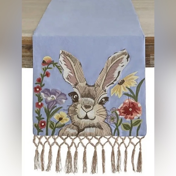 Pier 1 imports blue Easter table runner - Picture 1 of 10